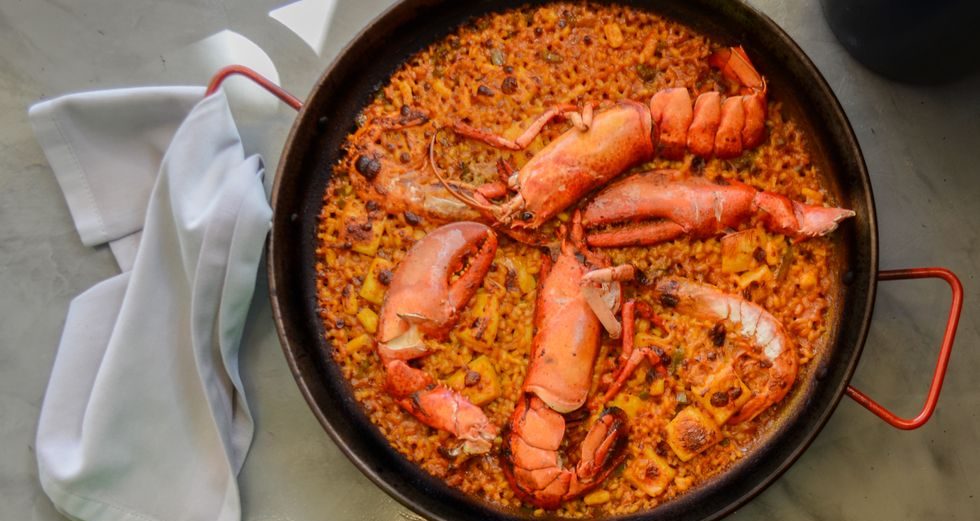 Rice with lobster in Madrid